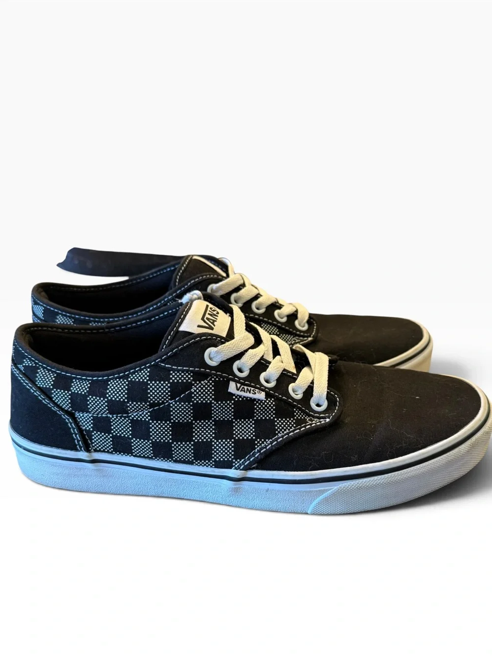 Vans Men’s Size 11 Black & White Checked Lace Up Skater Sneakers